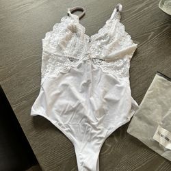 New White Lace Bodysuit size L