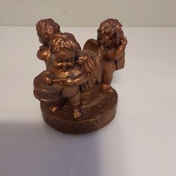 5x5 Inch 3 Cherub Angel Candle Holder (43)