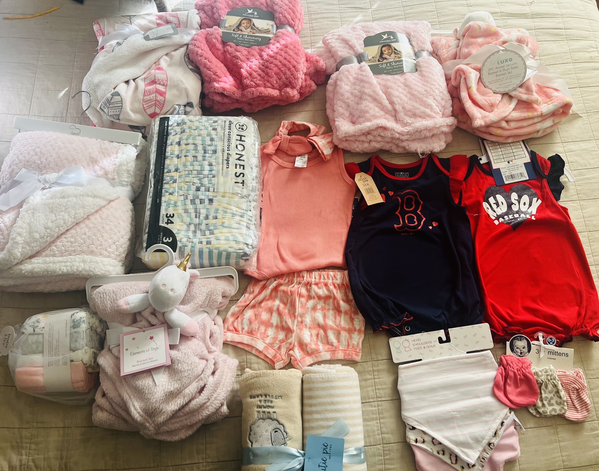 Baby Girl Clothes And Blankets Brand New 