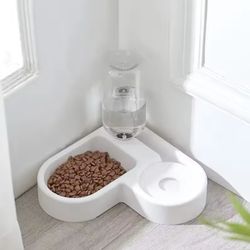1pcs Double Dog and Cat Bowl-Pet and Food Bowl Set with, Pet Feeding Bowl Suitable for Cats and Small Dogs