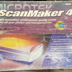 MICROTEK MRS-1200TP ScanMaker 4 USB Flatbed Scanner In It’s Original Package Box