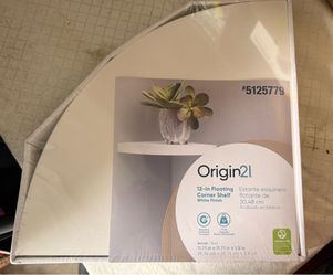 Origin2l 12-in Floating Corner Shelf White Finish
