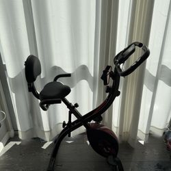 HAPBEAR Folding Exercise Bike Magnetic Foldable Stationary Bike