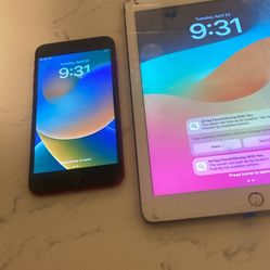 $150 Ipad 6 32gb Working No iCloud Attached And iPhone 8 Plus 256gb Wi-Fi Only No iCloud Attached $150 For Both 