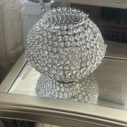 Chrome Jewel Candle Holder - Moving This Weekend! Must Go!
