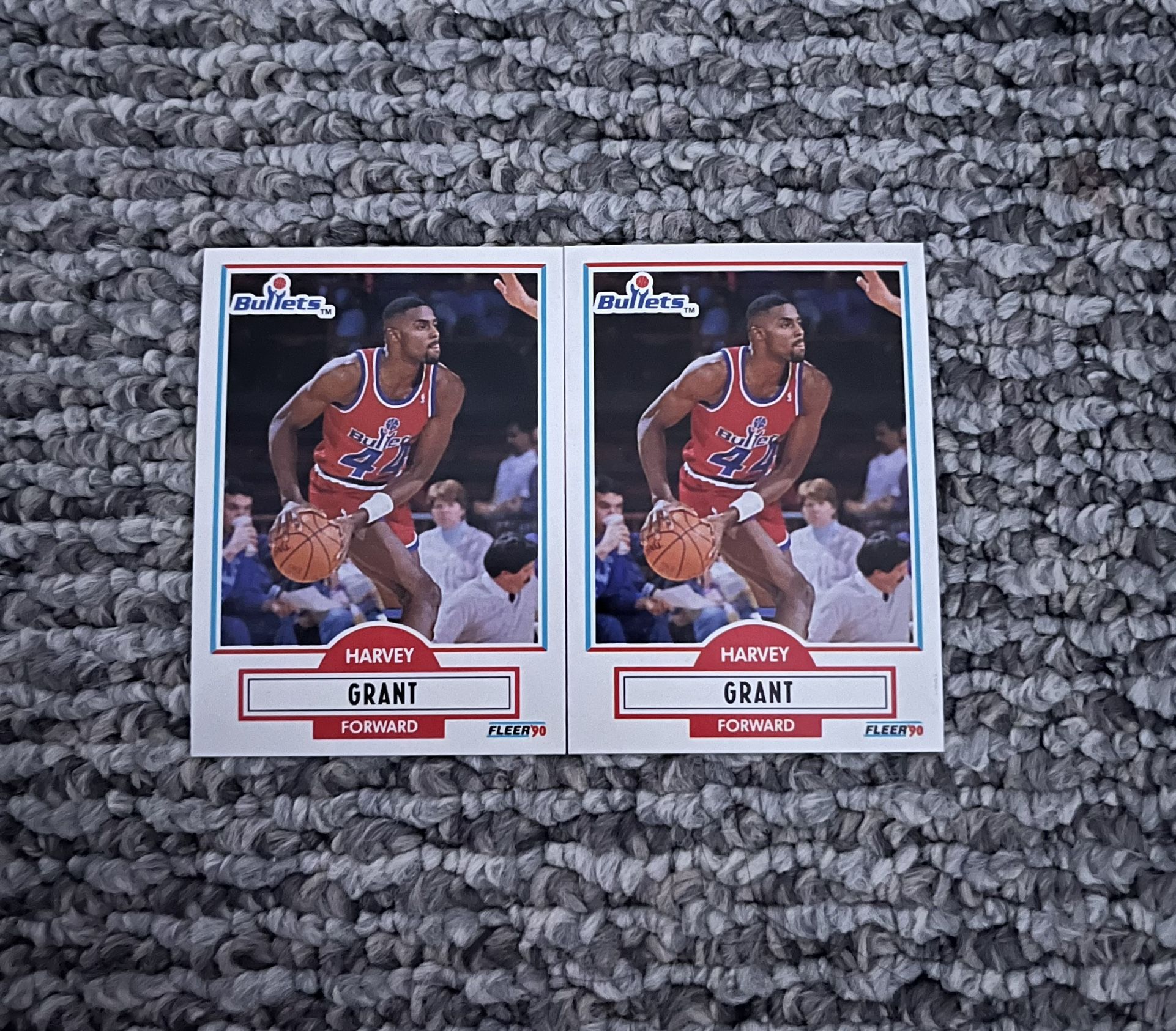 Harvey Grant Fleer 90 Cards