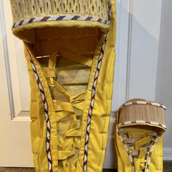 Indian Papoose cradle boards.