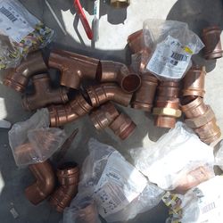 Copper fittings 2in. And ball valves new