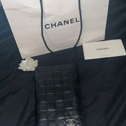CHANEL Quilted Calfskin Cambon Ligne Long Wallet