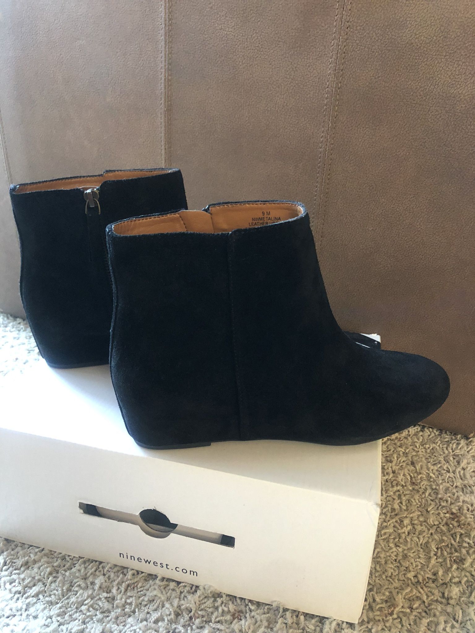 Nine West Metalina Hidden Wedge Bootie, Size 9