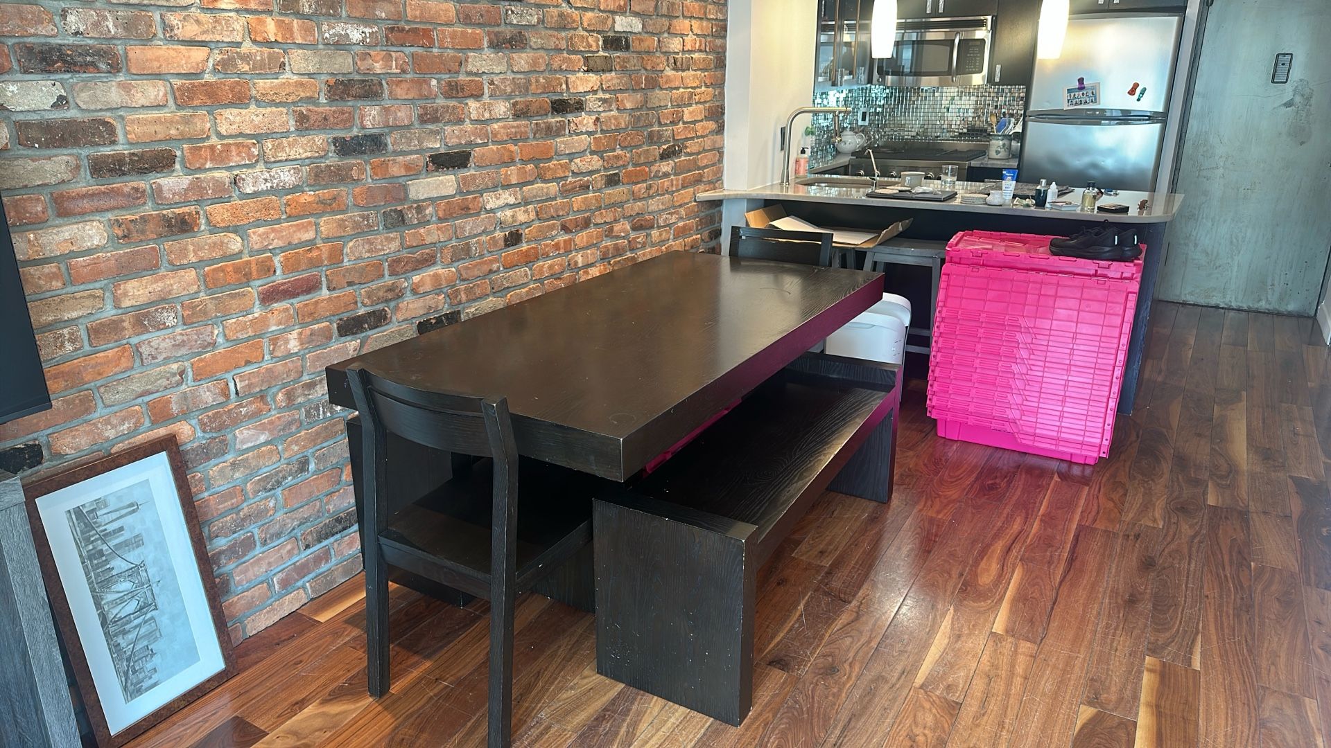 West Elm Dining Table With Two Chairs And Two Benches
