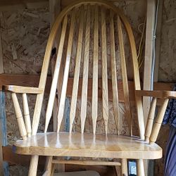 Wood rocking chair.