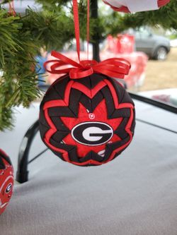 Georgia Bulldog Christmas Ornaments