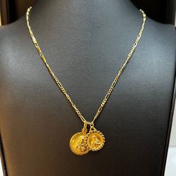 14k yellow gold religion pendants with chain