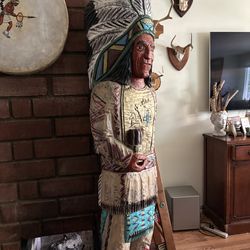 Cigar Store Indian Wooden Sculpture / Statue