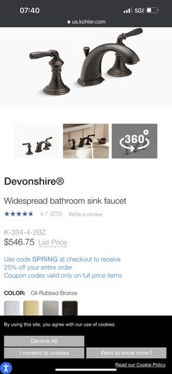 kohler k-394-4-2bz oil-rubbed bronze Faucet