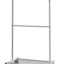 Simple Trending Estante de ropa, estándar, organizador de ropa con ruedas 