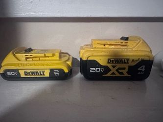 Dewalt batteries 4.0ah xr and 2.0ah