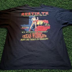 Black and red vintage Texas Wildlife Rally Tee #bikerlife