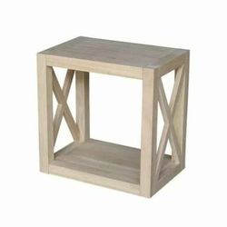Hampton Solid Wood Narrow End Table Unfinished - International Concepts