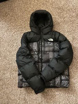 The North Face Puffer Jacket Bandana Print