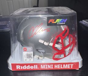 Chris Olave Signed Ohio State Mini Helmet