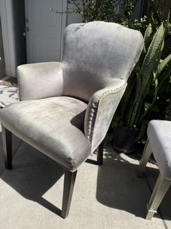 Chair Seat Modern Silk Velvet Dining Bedroom Vanity