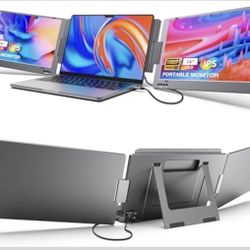KYY Laptop Screen Extender, 14" FHD 1080P USB-C Portable Monitor, IPS Computer Monitor, Dual Monitor for Triple Screen, for 12"-16" Laptop (Mac, Wins,