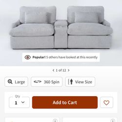 Living Spaces Couch Loveseat Sectional 
