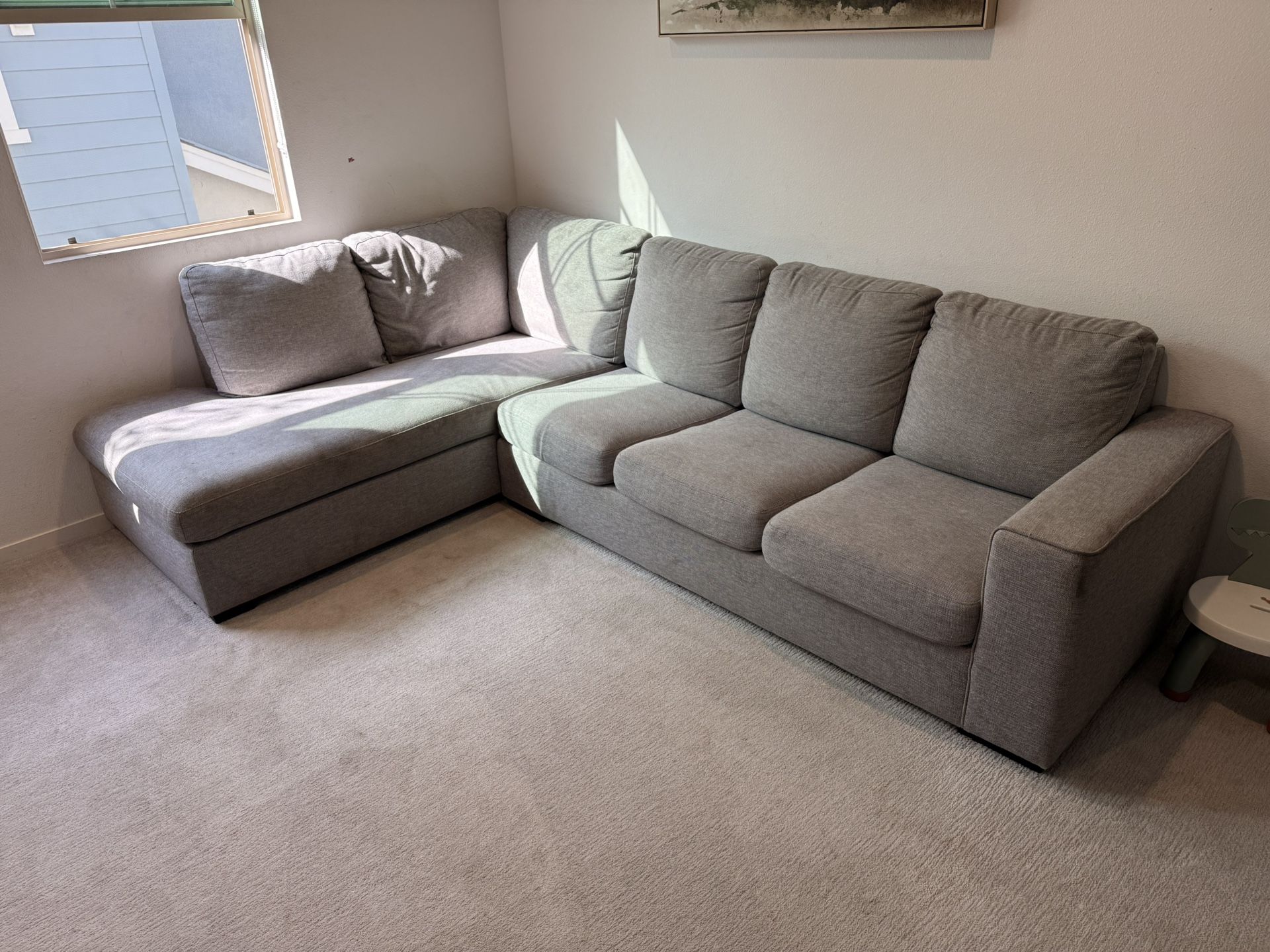 Grey Queen Fold Out Sectional $150