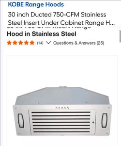 30" INSERT RANGE HOOD NEW IN BOX
