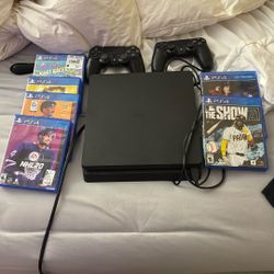 Perfectly Good Ps4 With Six Games And Two Controllers