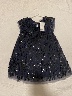 Blue Sequin Dress 3-4T