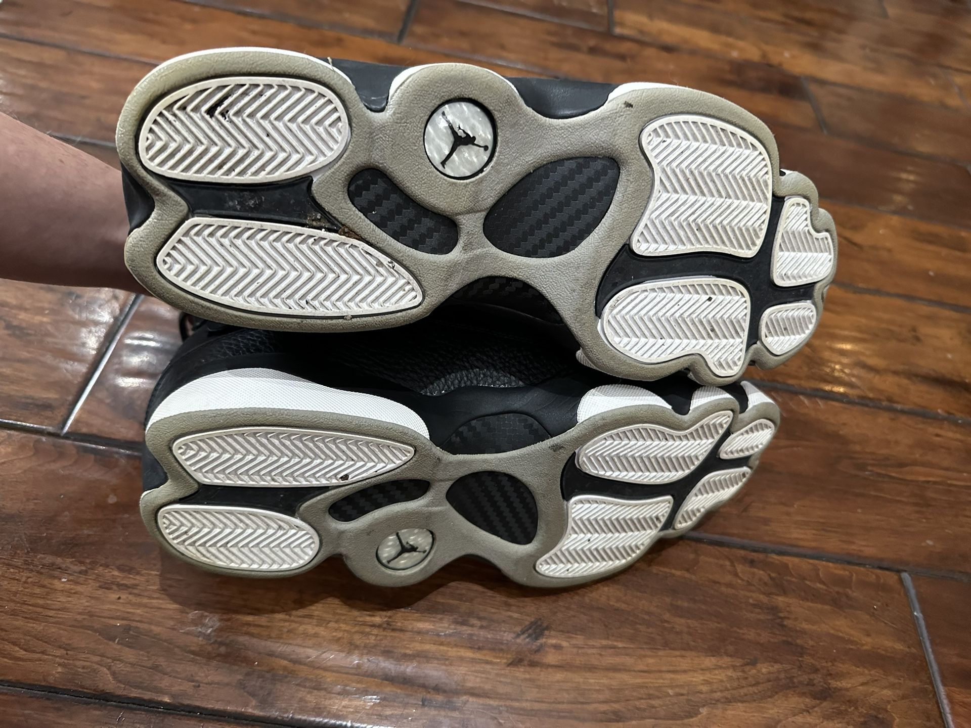 Air Jordan Rings GS Black White Matte Silver size 12