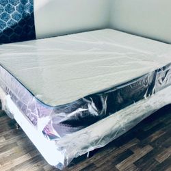 Set Queen Size Mattress And Box Brand New Delivery Available 