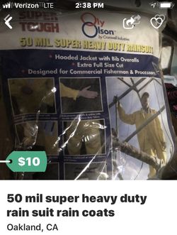 Rain suits 50 mil heavy duty