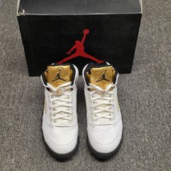 Nike Air Jordan 5 Retro Olympic Size 13 136027-133 OG V White “Gold Coin”