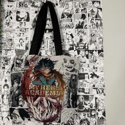 My Hero Academia Deku Shigaraki Anime Woven Tapestry Tote Bag