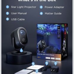 Govee Star Projector Lights, 7-Zone Colorful Nebula Effect, Work with Matter, 540ft² Coverage, LED Ceiling Lights for Bedroom, 50+ Scenes, 18 White No