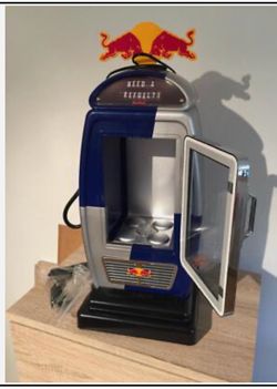 Red Bull Refuel Gas Pump Mini Fridge Cooler 4 Can Capacity