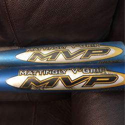 Pair of Mattingly V Grip Baseball Bats - One BESR