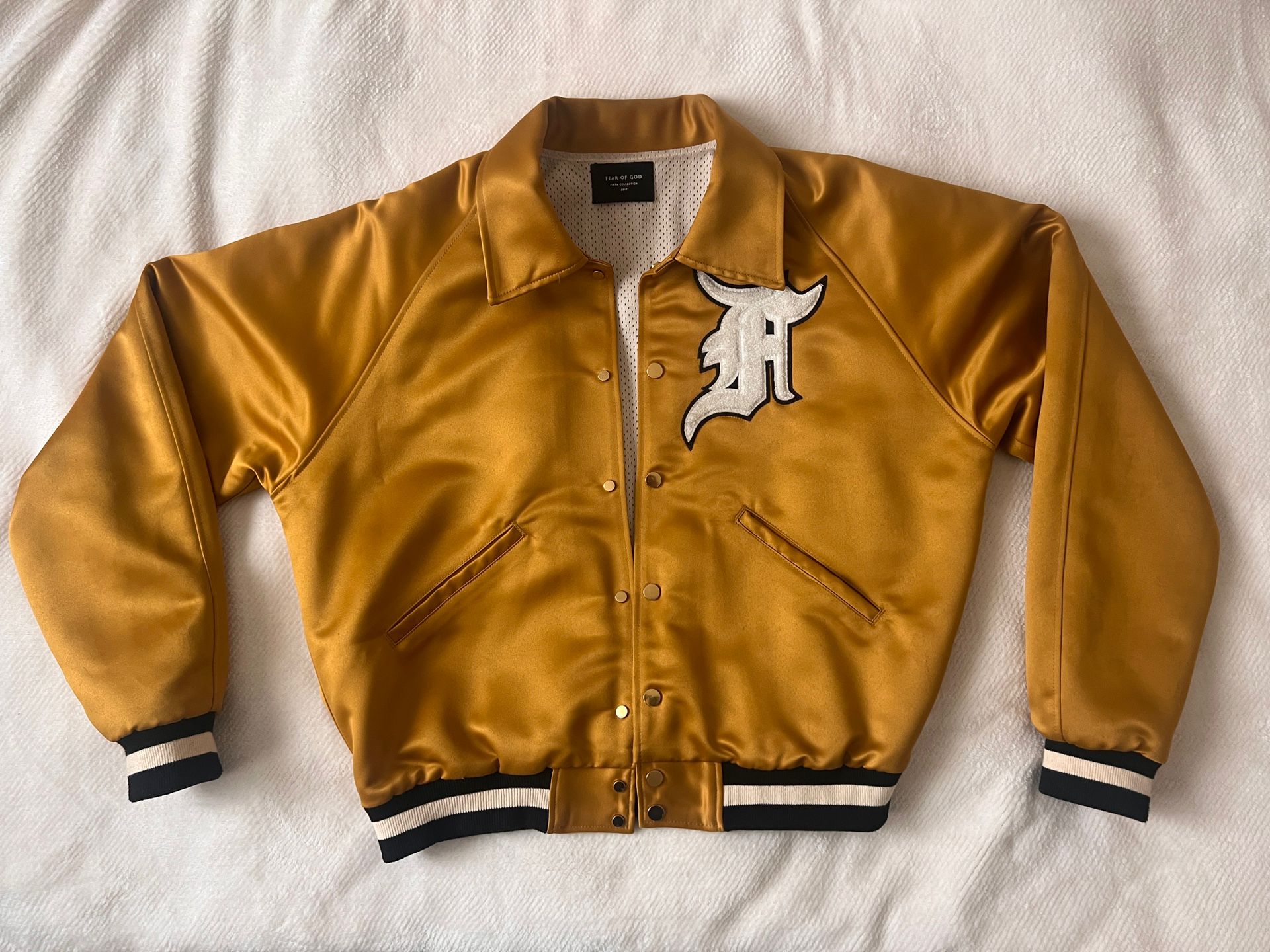 ジャケット・アウター FEAR OF GOD 5th satin bomber jacket LL Fear of God 5th Collection Satin Bomber Jacket