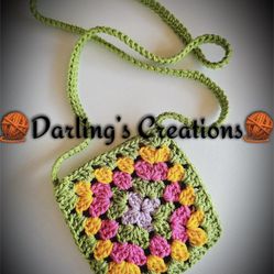 Crochet Handmade Granny Square Bag