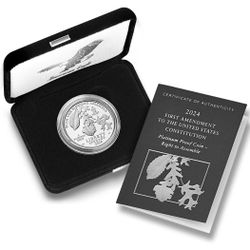 First Amendment to the United States Constitution 2024 Platinum Proof Coin - Right to Assemble NOT GOLD  / BRING SIGMA