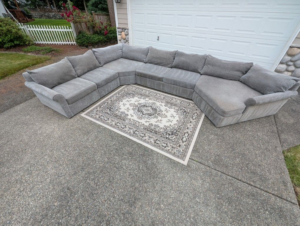 Grey Cuddler Sectional Delivery Available 🚚