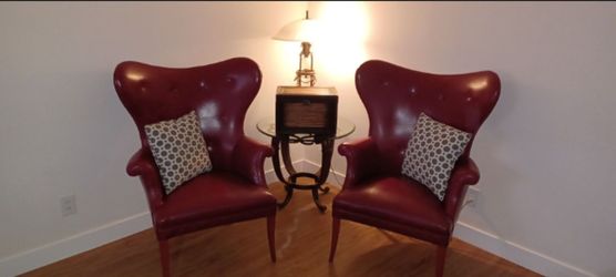 Set Of 2 Beautiful Wide Wingback Chairs / Accent Chair / Wing Back Chair