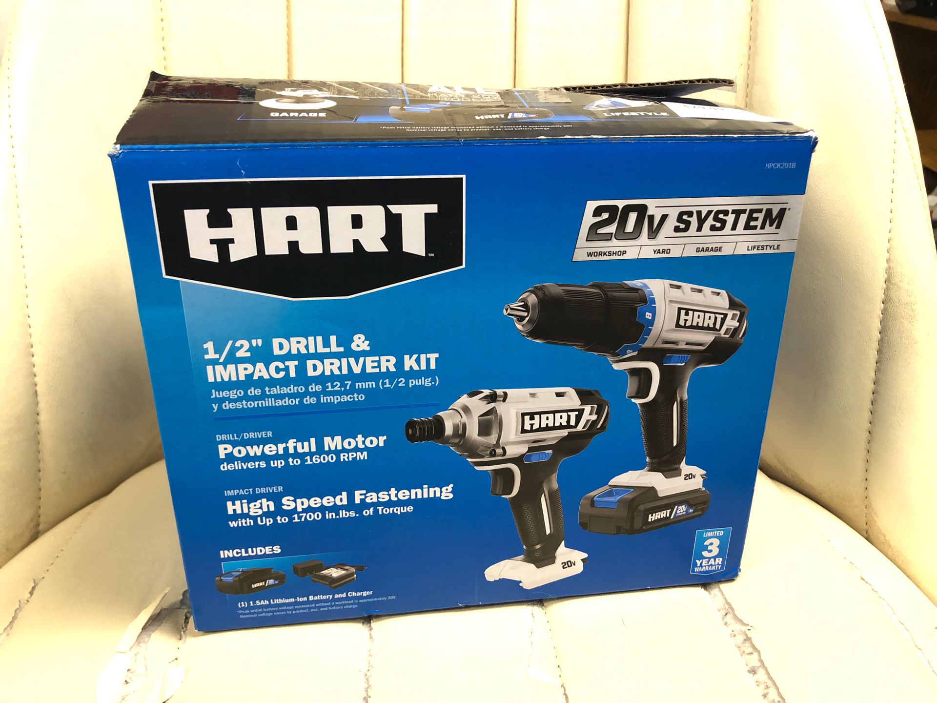 Hart 20V lithium 1/2’’ drill & impact driver set