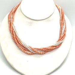 Genuine Angel Skin And Pearl Necklace