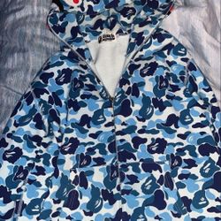 Bathing Ape Hoodie Blue