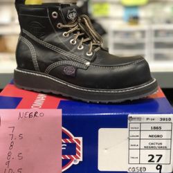 Leather Work Boots With Steel Toe